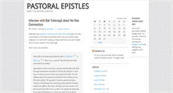Desktop Screenshot of pastoralepistles.com